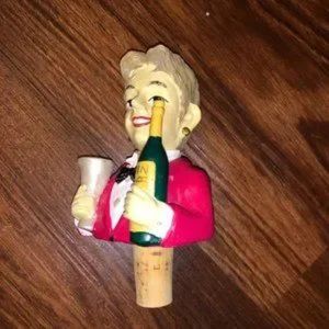 Noritake Waiter/Butler Figural Wine Bottle Topper Stopper